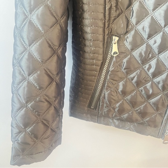 Marc New York Andrew Marc Quilted  Puffer Silver Grey Jacket Sz M - Picture 9 of 13